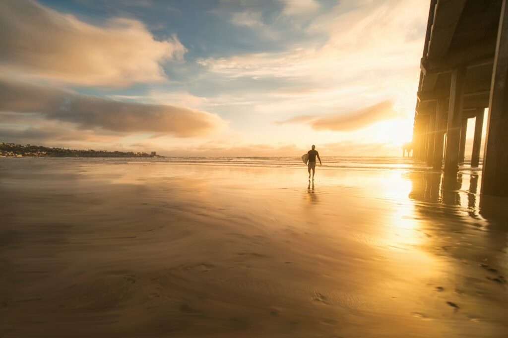 Stop by a San Diego beach at sunset