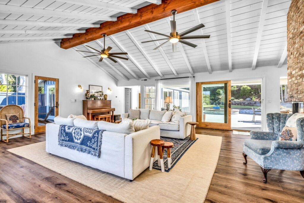 Living space in one of our large group rentals