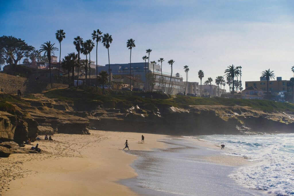 The beach at La Jolla Cove