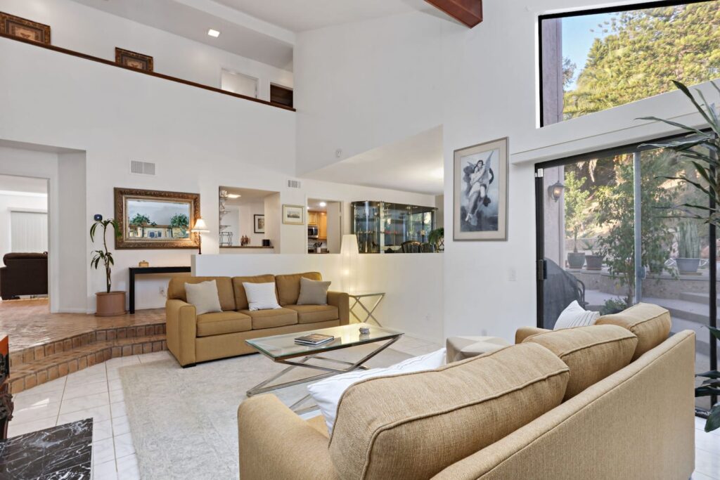 Living room in one of our luxury San Diego rentals